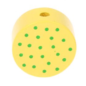 Motivperle Scheibe Punkte 'pastellgelb' 38 auf Lager
