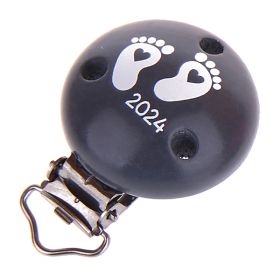 Pacifier clip baby feet 2024 'gray' 7 in stock 