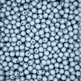 Pastel colored wooden beads 10mm - 50 pieces 'dove blue' 186 in stock 