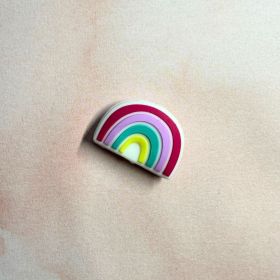 Regenbogen-Motivperle aus Silikon 'lila' 38 auf Lager