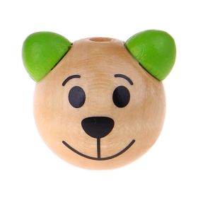 Motivperle 3D Bärchen III 'natur-gelbgrün' 96 auf Lager