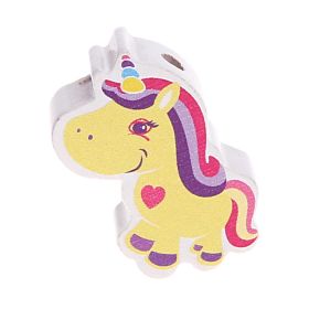 Einhorn Motivperle 'gelb' 32 auf Lager