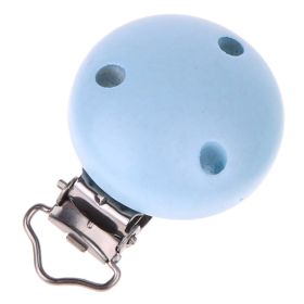 Holzclip / Schnullerclip Perlmutt Ø35mm 'babyblau' 364 auf Lager