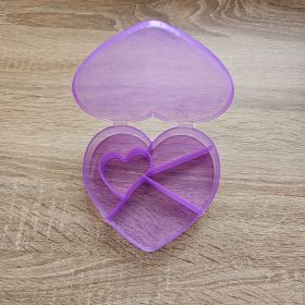 Aufbewahrungsbox für Perlen "Herz" • 5 Fächer 'lila' 65 auf Lager