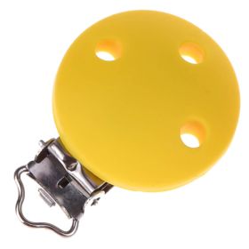 Silikonclip Schnullerclip 35mm 'gelb' 46 auf Lager