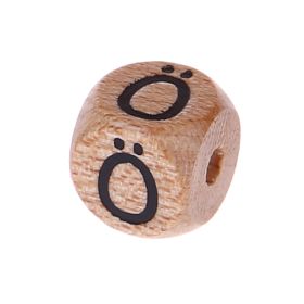 Letter beads letter cube wood embossed 10mm 'Ö' 181 in stock 