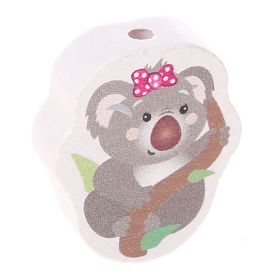 Motivperle Koala 'Schleife pink' 54 auf Lager