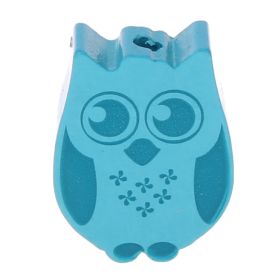 Motivperle Eule 'helltürkis' 445 auf Lager