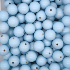 Holzperlen 25mm • 5 Stück 'babyblau' 217 auf Lager