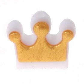 Silikonmotiv Krone Gold 'weiß' 14 auf Lager