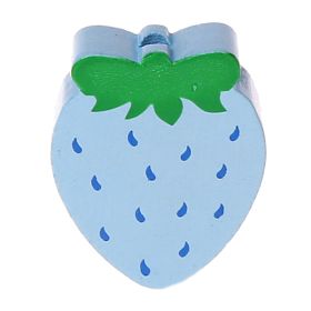 Motivperle Erdbeere 'babyblau' 6 auf Lager