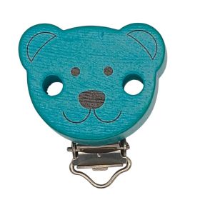 Teddy Schnullerclip Holzclip 'türkis' 41 auf Lager