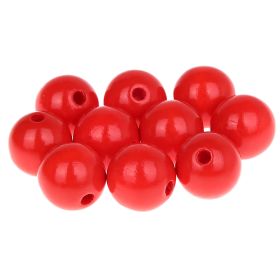Holzperlen 18mm • 10 Stück 'rot' 10 auf Lager