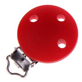 Silikonclip Schnullerclip 35mm 'rot' 42 auf Lager