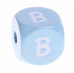 Letter beads baby blue 10x10mm 'B' 495 in stock 