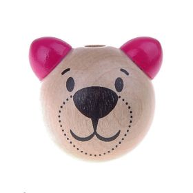 Motivperle 3D Bärchen 'dunkelpink' 91 auf Lager