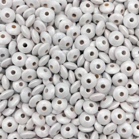 Wooden lenses mother-of-pearl 10mm - 50 pieces 'white' 31 in stock 