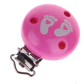 Pacifier clip baby feet 'pink' 8 in stock 