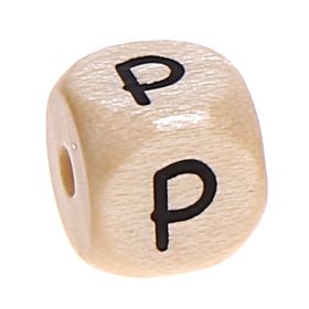 Buchstabenwürfel Holz geprägt 10 mm 'P' 82 auf Lager