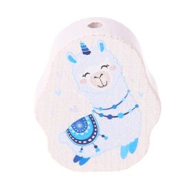 Llama motif bead 'baby blue' 60 in stock 