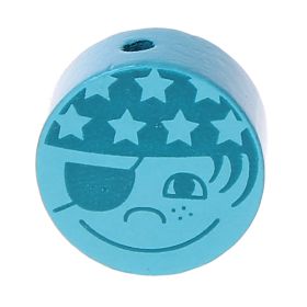 Pirate motif bead disc 'light turquoise' 273 in stock 