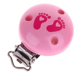 Pacifier clip baby feet 'baby pink' 11 in stock 