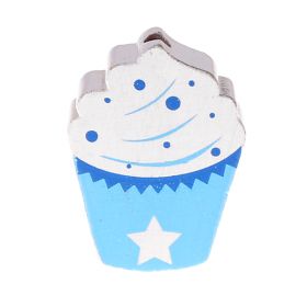 Motivperle Cupcake 'skyblau-blau' 10 auf Lager