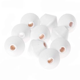 Kreiselperlen 12mm • 25 Stück 'weiß' 49 auf Lager