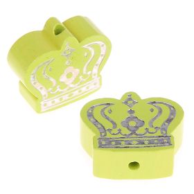 Motivperle Königskrone Silber Glitzer 'lemon' 577 auf Lager