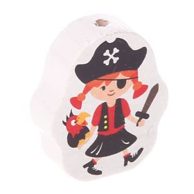 Pirate motif bead - pirate 'Pirate red' 22 in stock 