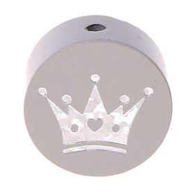 Motivperle Glitzerkrone 'hellgrau' 1333 auf Lager