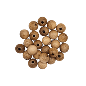 Holzperlen 10mm • 50 Stück 'Buche (natur lackiert)' 219 auf Lager