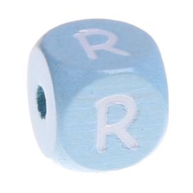 Letter beads baby blue 10x10mm 'R' 291 in stock 