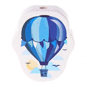 Hot air balloon motif bead 'blue' 19 in stock 
