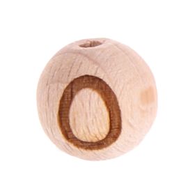 Buchstabenperlen 12mm mit Lasergravur - vertikal gebohrt '0' 334 auf Lager