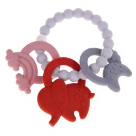 Teething ring pendant elephant 'red' 10 in stock 