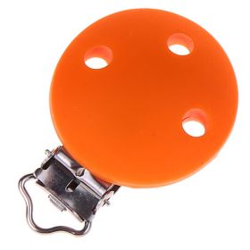 Silikonclip Schnullerclip 35mm 'orange' 45 auf Lager