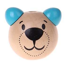 Motivperle 3D Bärchen 'helltürkis' 203 auf Lager