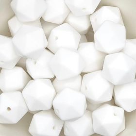 Hexagonperle Silikon 16mm 'weiß' 171 auf Lager