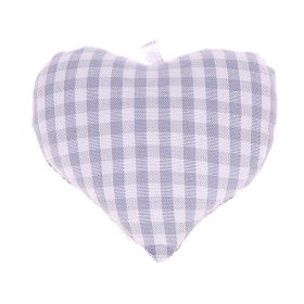 Stoffherz Karo 'hellgrau' 47 auf Lager