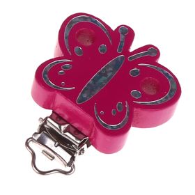 Glitter butterfly clip 'dark pink' 252 in stock 