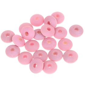 Watercolors wooden lenses 10mm - 50 pieces 'rose' 35 in stock 