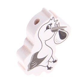Motivperle Storch 'grau' 27 auf Lager