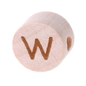 Letter beads disk laser engraving Ø 11 mm 'W' 453 in stock 