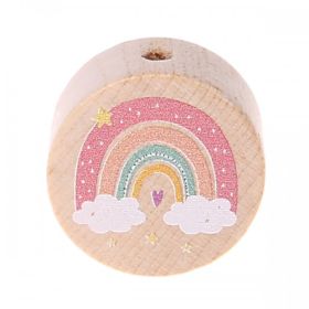Motif bead rainbow disk  'light pink' 80 in stock 