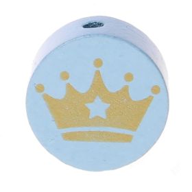 Motif bead disc crown gold 'baby blue' 663 in stock 